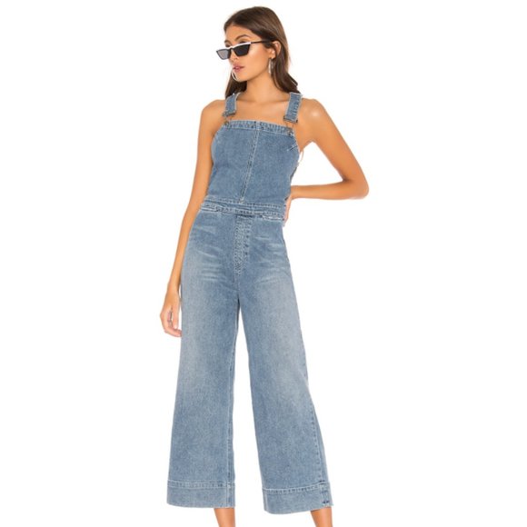 NEW GRLFRND Flynn Overalls Blue Small E50